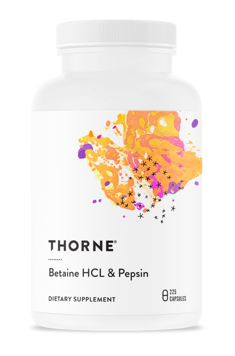 image of the product Thorne Betaine HCL & Pepsin (225's)